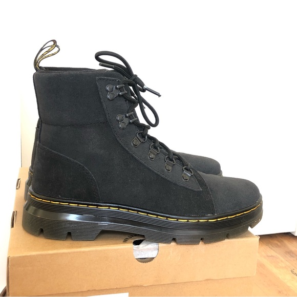 Dr. Martens | Combs Suede combat Boots - Black ; Womens 9 | 41 (worn 3 times) - Picture 3 of 8